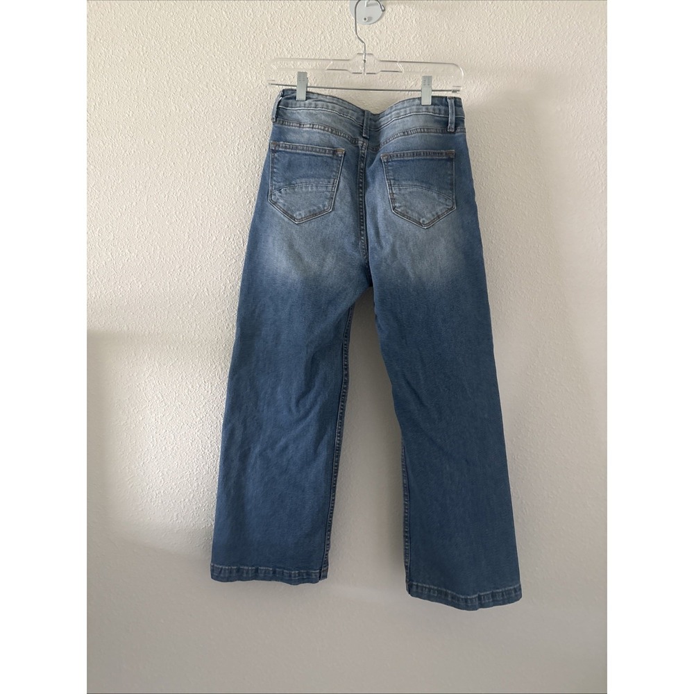 Driftwood Charlee High Rise Crop Wide Leg Jeans Size 27 Boho Buttonfly Womens - Picture 7 of 14